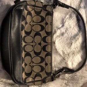 Coach Black & Grey Monogram Handbag